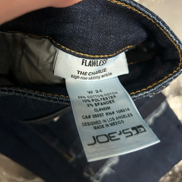 Joe's Jeans Women Skinny Jeans Flawless Charlie High Rise Waist Dark Wash Denim - Picture 13 of 16